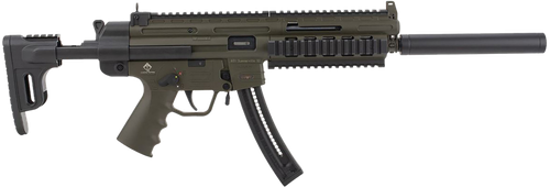 GSG GSG219GERGGSG1622G GSG-16  Full Size 22 LR 22+1 16.25" Black Green Polymer Receiver Black Collapsible w/Storage Compartment Stock Right Hand