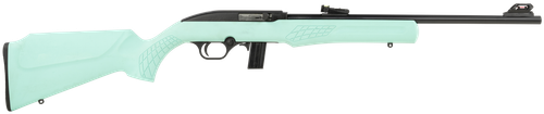 Rossi RS22L1811TL RS22  Full Size 22 LR 10+1 18" Matte Black Steel Barrel, Matte Black Grooved Aluminum Receiver, Teal Synthetic Fixed Stock
