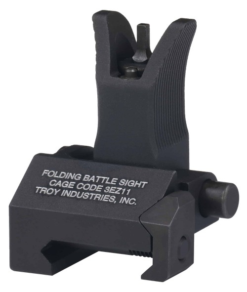 Troy Ind SSIGFBSFMBT00 Front Folding BattleSight M4  Black Hardcoat Anodized