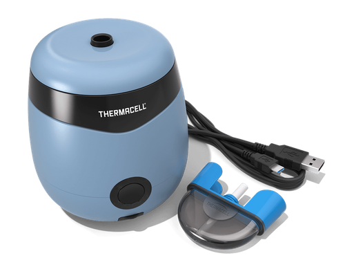 Thermacell E55B E-Series Rechargeable Repeller Light Blue Effective 20 ft Odorless Scent Repels Mosquito Effective Up to 12 hrs