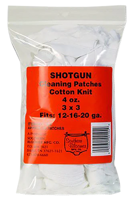 Southern Bloomer 104 Cleaning Patches  12/16/20 Gauge Shotgun Cotton 85/Bag