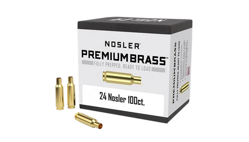 Nosler 10085 Premium Brass Unprimed Cases 24Nosler Rifle Brass 100/Box
