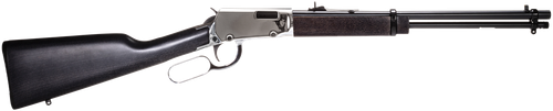 Rossi RL22181WD-NI Rio Bravo  22 LR 15+1 18" Black Polished Alloy Steel Barrel, Nickel Stainless Steel Receiver, Hardwood Fixed Stock, Right Hand