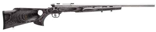 Savage Arms 96972 B.MAG Target Full Size 17 WSM 8+1 22" Matte Stainless Heavy Barrel, Matte Drilled & Tapped Stainless Steel Receiver, Matte Gray Thumbhole Laminate Stock, Right Hand