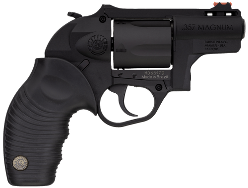 Taurus 2605021PLY 605 Poly Protector 38 Special +P or 357 Mag 5 Shot 2" Black Finish Barrel, Matte Black Oxide Finish Cylinder, Black Finish Polymer Frame & Black Ridged Rubber Grip