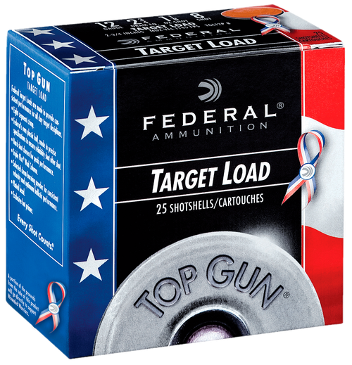 Federal TGL12US8 Top Gun Special Edition Red, White & Blue 12Gauge 2.75" 1 1/8oz 8Shot 25 Per Box/10 Case