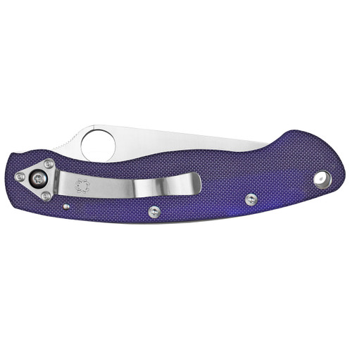 SPYDERCO MILITARY MODEL G-10 BLUE