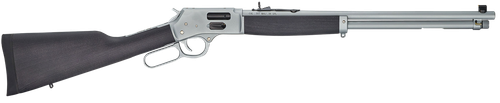 Henry H012GCAW Big Boy All Weather Side Gate Full Size 45 Colt (Long Colt) 10+1 20" Hard Chrome Plated Steel Barrel, Satin Hard Chrome Steel Receiver, Stained Hardwood Wood Stock Right Hand