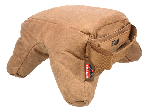 Birchwood Casey BC-BAG-SSEU Steady-Shot Echo Bag Heavyweight Prefilled Tan Wax Canvas Front and Rear Bag