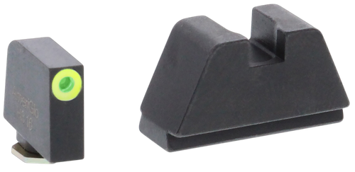AmeriGlo GL681 Optic Compatible Sight Set for Glock  2XL Tall Green Tritium LumiGreen Outline Front Sight-Black Rear Sight