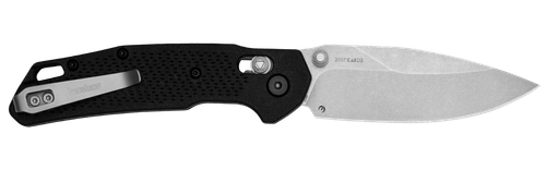 Kershaw 2037 Heist  Mid-Size 3.20" Folding Clip Point Plain Stonewashed D2 Steel Blade, Gray Textured Glass Filled Nylon Handle, Includes Pocket Clip