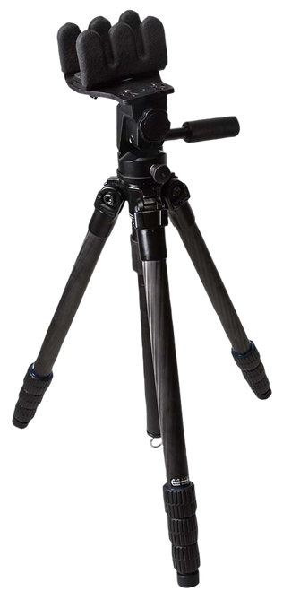 KOPF Jager KJ85002K K800 CF Tripod made of Carbon Fiber with Black Finish, Pivoting Reaper Grip, 4-Level Leg Extensions & 360 Degree Pan