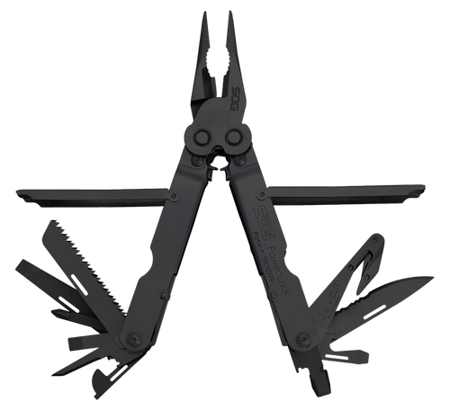 S.O.G SOG-B63N-CP Powerlock V-Cutter Black Oxide 420 Stainless Steel 7" Long Features 18 Tools w/Sheath