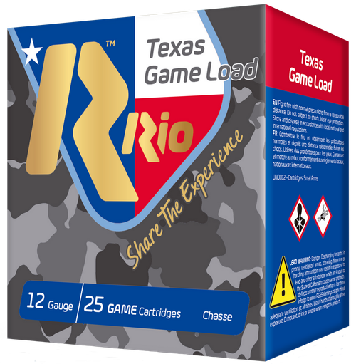 Rio Ammunition TGHV3675TX Texas Game Load High Velocity 12Gauge 2.75" 1 1/4oz 7.5Shot 25 Per Box/10 Case