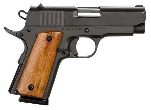 Rock Island 51416 GI Standard CS *CA Compliant 45 ACP 7+1 3.50" Stainless Bull Barrel, Black Parkerized Serrated Steel Slide, Black Parkerized Steel Frame w/Beavertail, Wood Grip, Right Hand