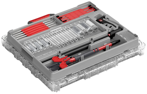 Real Avid AVBMMK Bore-Max Master Cleaning Kit & Mobile Workstation  Multi Cal 12/20 Gauge Gray/Red