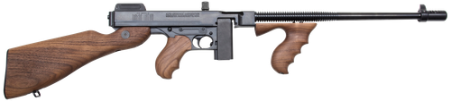 Thompson T110S 1927A-1 Deluxe 45 ACP Caliber with 16.50" Barrel, 10+1 Capacity (Stick), Blued Metal Finish, American Walnut Stock Wood Grip Right Hand