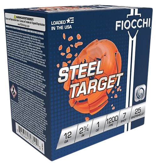 Fiocchi 12SLR7 Steel Target  12Gauge 2.75" 1oz 7Shot 25 Per Box/10 Case