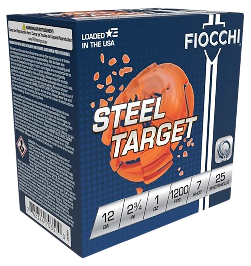 Fiocchi 12SLR7 Steel Target  12Gauge 2.75" 1oz 7Shot 25 Per Box/10 Case