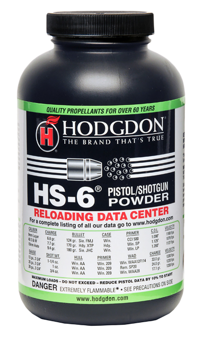 Hodgdon HS61 Smokeless Powder HS-6 Pistol/Shotgun Multi-Caliber 1 lb