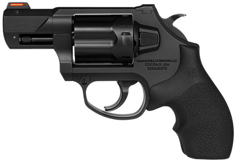 Diamondback DB0700S001 SDR  Small 357 Mag/38 Special +P 6 Shot 2" Black Nitride Stainless Steel Barrel, Cylinder & Frame, Black Hogue Rubber Grip, Exposed Hammer