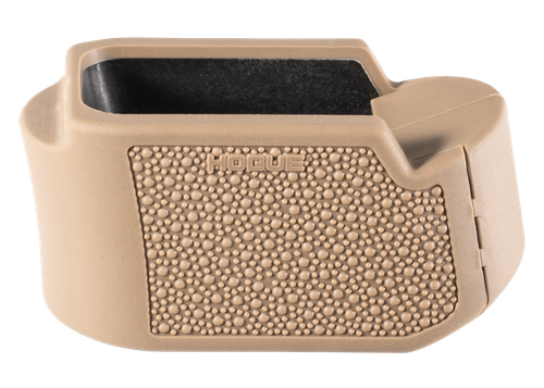 Hogue 18613  Extension Base Pad Fits Glock 19 Compatible w/ 10/15rd Magazines FDE Overmolded Rubber