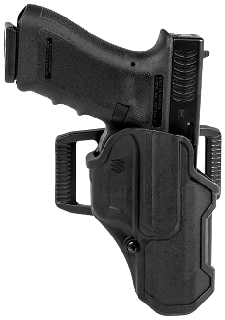 Blackhawk 410200BKR T-Series L2C Light Bearing OWB Black Polymer Belt Clip Compatible w/Glock 17/19/22/23/31/32/45/47 Right Hand