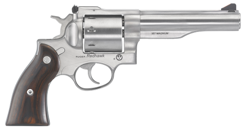 Ruger 5060 Redhawk  357 Mag  5.50" Barrel 8rd Triple-Locking Cylinder, Satin Stainless Steel, Hardwood Grip, Transfer Bar Safety