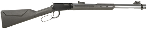 Rossi RL22W201SY Rio Bravo  Lever Action 22 WMR 12+1 20" Round Barrel, Black, Polished Rec/Barrel, Synthetic Stock, Fiber Optic Sights