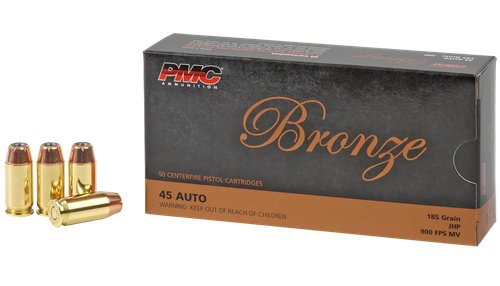 PMC 45B Bronze  45ACP 185gr Jacketed Hollow Point 50 Per Box/20 Case