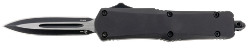 Templar Knife SBR131 Gen II  Small 2.69" OTF Dagger Plain Black Oxide Stonewashed 440C SS Blade, 4.31" Black Aluminum/Rubber Handle, Glass Breaker
