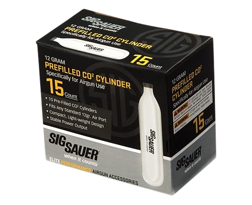 Sig Sauer Airguns AC1215 CO2 Cylinders 12 gram 15 Per Pack
