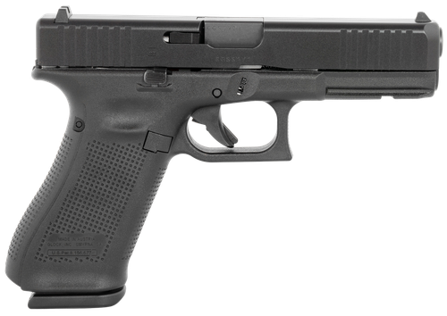 Glock PV1750203 G17 V Standard Frame 9mm Luger 17+1 4.49" Black GMB Barrel, Black nDLC Steel Serrated Slide  Black Polymer Frame w/Accessory Rail, Textured Polymer Grip,  Ambidextrous
