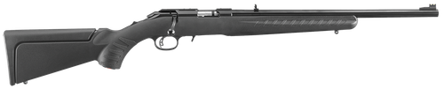 Ruger 8323 American Rimfire Compact 22 WMR 9+1 18" Satin Blued Steel Barrel & Alloy Steel Receiver w/Integral Scope Mount, Black Fixed Synthetic Stock, Right Hand