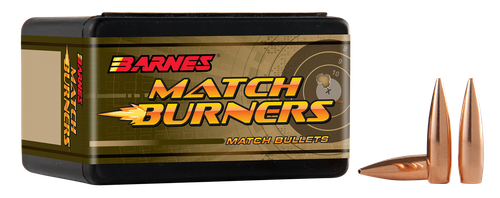 Barnes Bullets 30381 Match Burners  30Cal 155gr Match Burners Boat Tail 100/Box