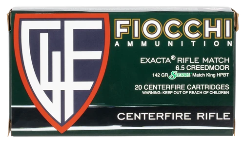 Fiocchi 65CMMKC Hyperformance Compete 6.5Creedmoor 142gr Sierra MatchKing BTHP 20 Per Box/10 Case