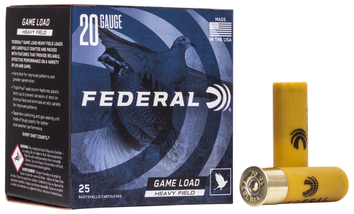 Federal H20275 Game-Shok Heavy Field 20Gauge 2.75" 1oz 7.5Shot 25 Per Box/10 Case