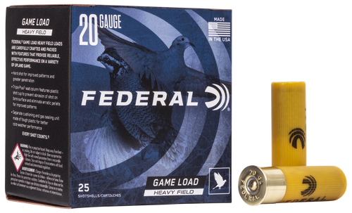 Federal H20275 Game-Shok Heavy Field 20Gauge 2.75" 1oz 7.5Shot 25 Per Box/10 Case