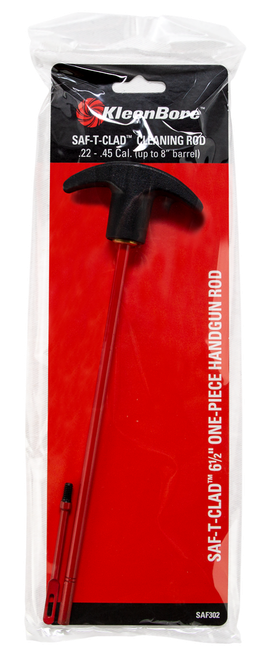 KleenBore SAF302 SAF-T-CLAD Cleaning Rod .22 - .45 Cal Handgun 6.5" w/Swivel Handle