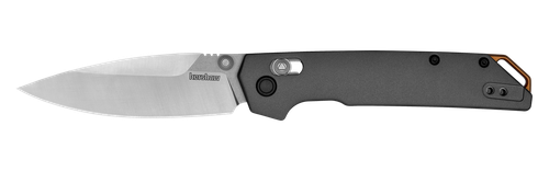 Kershaw 2038 Iridium  Full Size 3.40" Folding Spear Point Plain Satin/Stonewashed D2 Steel Blade, Gray Anodized Aluminum Handle, Includes Pocket Clip