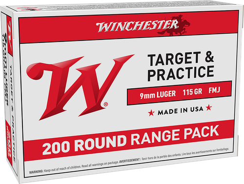 Winchester Ammo USA9W USA  9mmLuger 115gr Full Metal Jacket 200 Per Box/5 Case