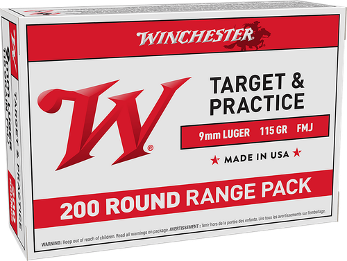 Winchester Ammo USA9W USA  9mmLuger 115gr Full Metal Jacket 200 Per Box/5 Case