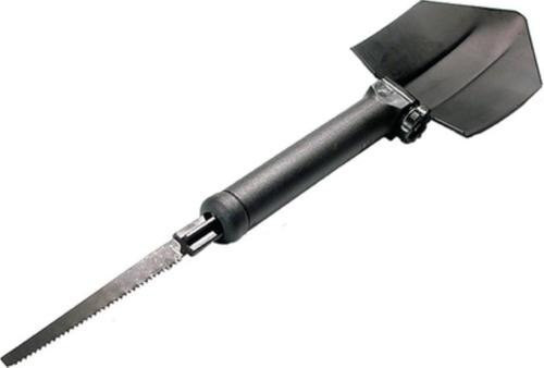Glock ET17070 Entrenching Tool  Three Position Adjustment For Multiple Users, Surface Treated Black Polymer/Saw Inside Handle, Includes Nylon Storage Pouch
