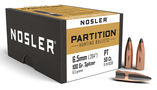 Nosler 16319 Partition  6.5 Creedmoor 100gr Partition Spitzer 50/Box