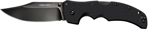 Cold Steel CS27BC Recon 1 4" Folding Clip Point Plain DLC Coated American S35VN Blade/Black G10 Handle Includes Pocket Clip