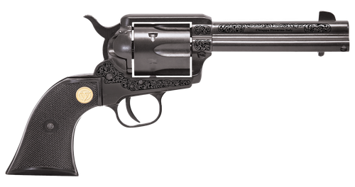 Chiappa Firearms 340340 1873  22 LR 6 Shot 4.75" Black Engraved Barrel, Black Cylinder, Black Engraved Alloy Frame, Black Plastic Grip, Exposed Hammer