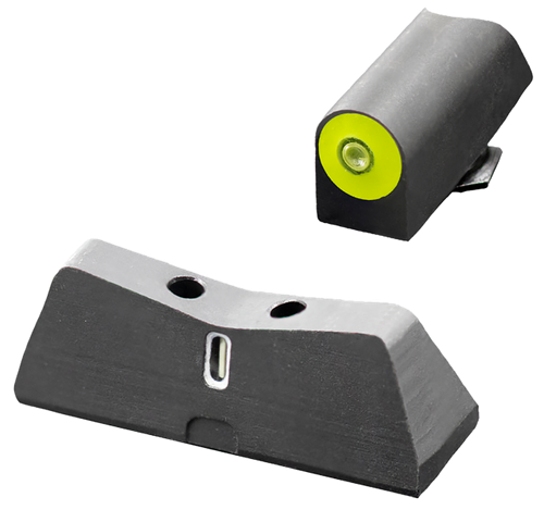 XS Sights GL0011S5Y DXT2 Big Dot Night Sights fits Glock  Black | Green Tritium Yellow Outline Front Sight Green Tritium White Outline Bar Rear Sight