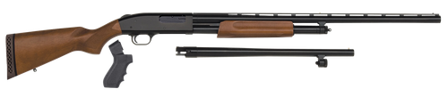 Mossberg 54169 500 Combo 12 Gauge 5+1 3" Blued 28" Vent Rib/18.5" Security Barrels, Blued Steel Receiver, Dual Extractors, Fixed Wood w/Black Pistol Grip Stock, Includes Cylinder Bore Accu-Set Choke