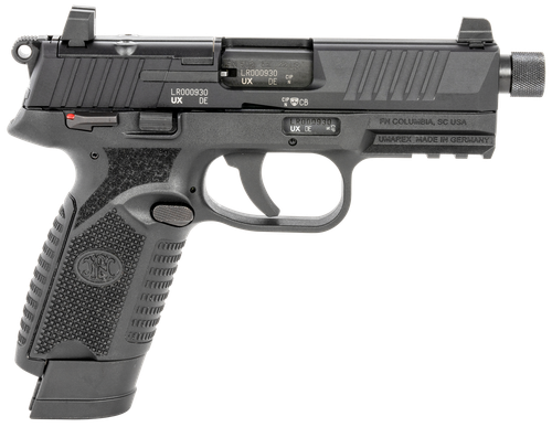FN 66101010 502 Tactical 22 LR 10+1 15+1 4.60" Black Steel Threaded Barrel, Black Optic Ready/Serrated Slide & Polymer Frame w/Picatinny Rail, Black Textured Polymer Grip, Ambidextrous