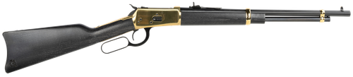 Heritage Mfg H9235718G 92  357 Mag 8+1 18" Black Steel Barrel, Gold PVD Stainless Steel Receiver, Black Fixed Wood Stock